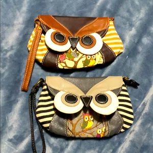 Owl wristlets (brown and black)